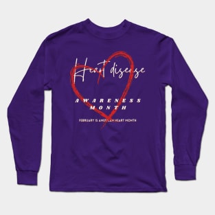 Heart disease awareness month Long Sleeve T-Shirt